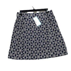NWT Tyler Boe Navy Daisy Embroidered Skirt Size 10